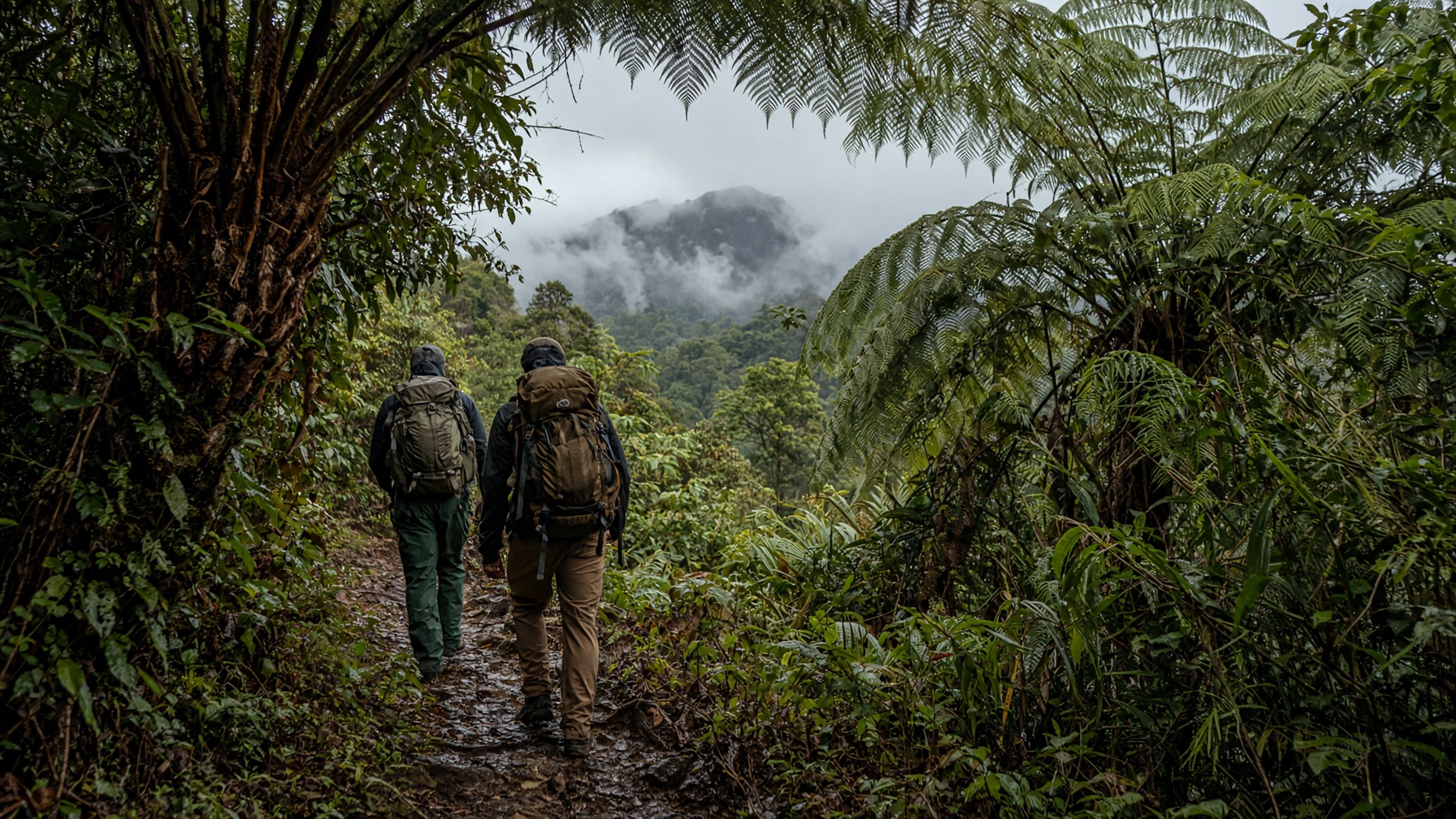 Private trekking expedition in a cloud forest